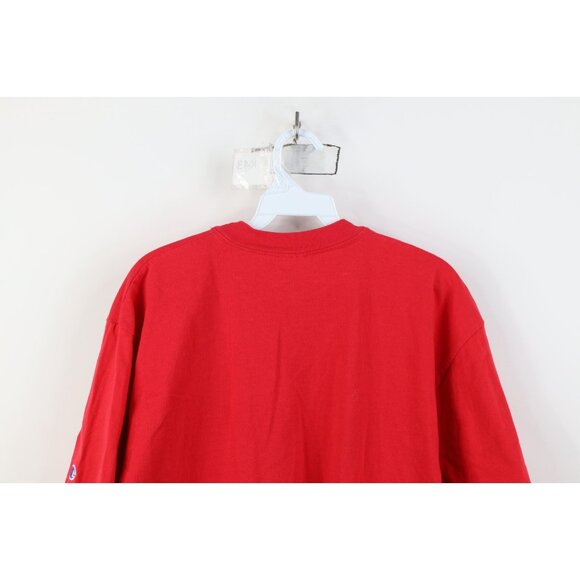 Vintage Y2K 2000 Champion Mens Large Faded Spell Out Sail Boston Sailing T-Shirt - Picture 13 of 14